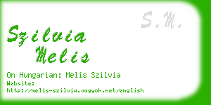 szilvia melis business card